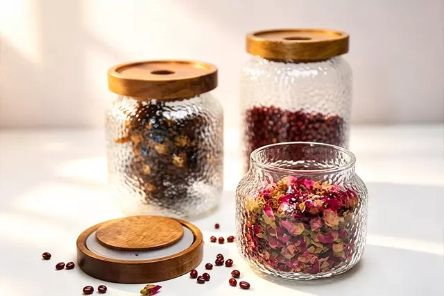 glass storage jars