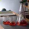 Jiateng modern cone-shaped glass wine decanter with artistic minimalist design