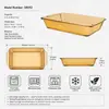 Large amber rectangular glass oven dish measuring 38.6 by 24.6 by 7.0cm with integrated side handles for casseroles and roasted dishes.