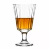 Ribbed stemmed glass goblet with elegant fluted design for wine and beverage serving