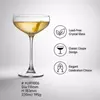 Custom stemmed coupe glass for hospitality private label and wholesale buyers