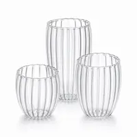 Clear vertical ribbed drinking glass available in 250ml 350ml and 450ml capacities