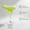 Clear wide bowl margarita glass with 185mm height for cocktails and drinks