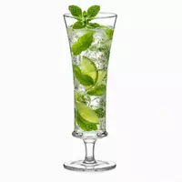370ml tall cocktail glass with slim bowl and short stem for mixed drink serving