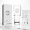 Short and tall stackable drinking glasses for bar restaurant and retail use