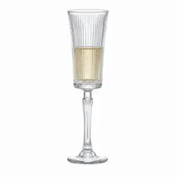 180ml ribbed champagne flute with 70mm diameter and 233.5mm height