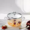 Heat Resistant Glass Cooking Pot with Transparent Lid for Kitchen Cooking