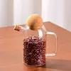 Eco Friendly Glass Storage Container with Natural Cork Lid Design