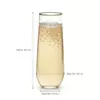 Elegant crystal stemless prosecco glass suitable for parties, bars, and luxury dining