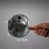 Heat Resistant Glass Teapot with Comfortable Wooden Handle Design