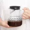 Minimalist ribbed coffee carafe for espresso, tea, and specialty coffee brewing