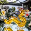 Luxury dragon-shaped crystal decanter designed for wine, bourbon, and home bar display