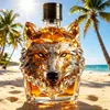 Decorative animal shaped glass decanter ideal for whiskey cognac and liquor presentation