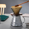 Jiateng elegant glass pour-over coffee maker, complete with wooden stand, ideal for gifting or daily brewing at home