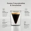 65ml conical double wall espresso glass for coffee shops restaurants specialty coffee retailers and wholesale buyers