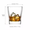 11.4oz clear whiskey glass with substantial base for spirits and ice