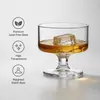 Clear short stem cocktail glass with compact 78mm height and wide bowl