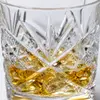 Coordinated short and tall patterned drinking glasses for whiskey spirits and mixed drinks 6