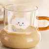Custom printed glass mug with colorful handle for wholesale drinkware collections