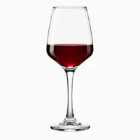360ml tulip wine glass with long stem and clear bowl for red wine serving