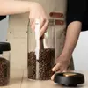 Premium airtight glass coffee bean storage jar designed for long-lasting freshness