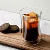 Jiateng modern double wall drinking glass for coffee tea juice and daily beverages