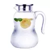  jiateng glass pitcher with curved handle, lead-free kitchen drinkware