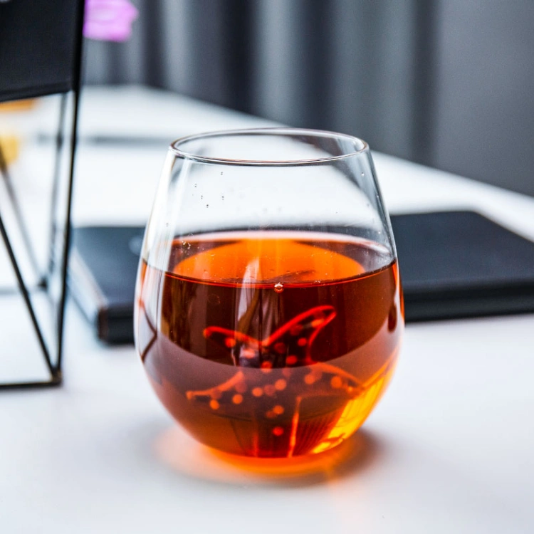 Creative Pear and Apple Glass Cup – Unique Fruit Shaped Stemmed Drinkware