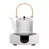 Modern heatproof glass teapot suitable for green tea, fruit tea, and daily tea serving