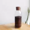 Set of two empty clear glass bottles with cork stoppers, perfect for DIY painting, flower arranging, or as thoughtful handmade gifts with a premium touch