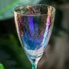 Stylish iridescent stemmed wine glasses for weddings and parties