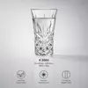 Decorative liquor shot glass for whiskey spirits bars and hospitality serving