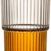 340ml ribbed drinking glass model 20920 with 87.5mm diameter and 92.5mm height