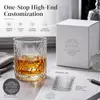 Custom textured whiskey glass for private label spirits and home bar collections