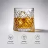 Mountain design whiskey glass with sculpted landscape effect and textured surface