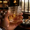 9.5 oz textured whiskey tumbler with 88mm height and 87mm diameter