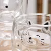 Jiateng 3D animal glass cup for milk juice coffee and creative beverages