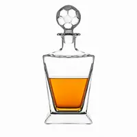 Soccer ball whiskey decanter with football shaped glass stopper for spirits serving