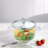 Transparent Glass Casserole Pot with Lid for Healthy Home Cooking