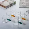 Jiateng small glass measuring cup with printed scale and convenient pouring spout