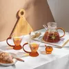 Premium Glass Tea Ware Set for Home Afternoon Tea and Restaurant Service
