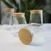 Premium Jiateng glass storage jars with bamboo tops for elegant pantry and home organization