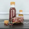 Stylish Jiateng glass storage containers with cork tops for modern kitchen and dining room decoration