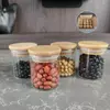 Industry-standard food-safe glass containers featuring writable chalkboard stickers for easy content identification.
