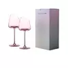 High-end pink crystal wine glasses by Jiateng for independent online store and wholesale display