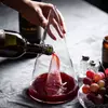 High borosilicate glass decanter with modern suspended cone structure