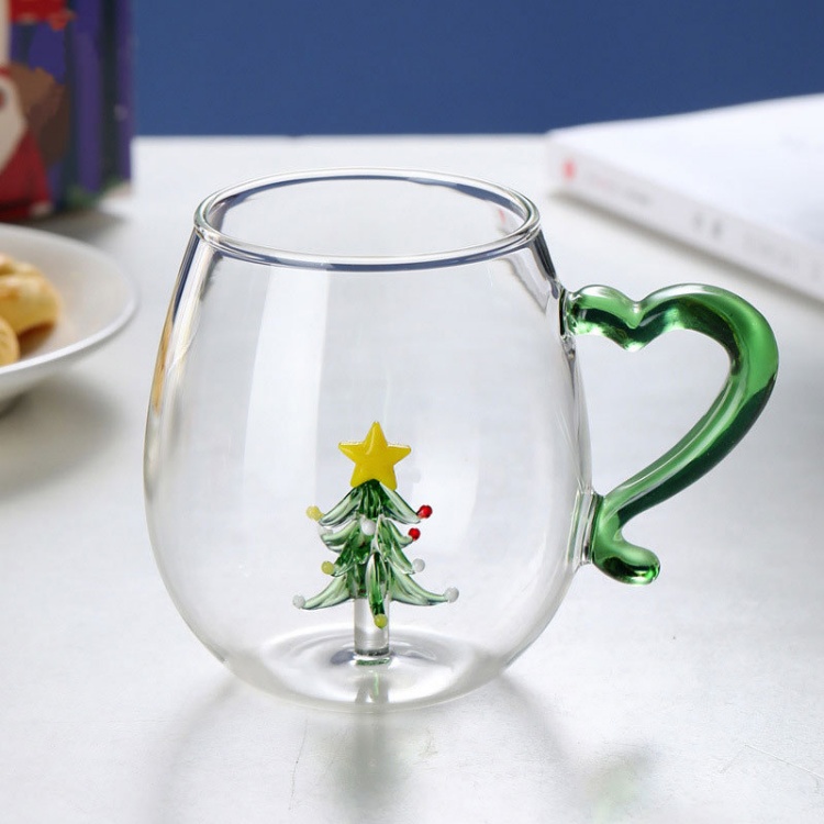 Jiateng 3D rose glass cup with pink flower design, elegant and functional, great for birthdays, holidays, or housewarming gifts