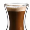 Small hourglass shaped espresso glass with a 64mm top diameter and distinctive outward flared rim