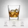 Clear thick base whiskey tumbler for whiskey bourbon and spirits serving