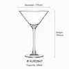 Clear V shaped martini glass with 119mm diameter for cocktail serving